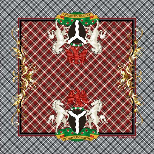 Scottish Dream Scarf - tartans and coat of arms (90x90cm)