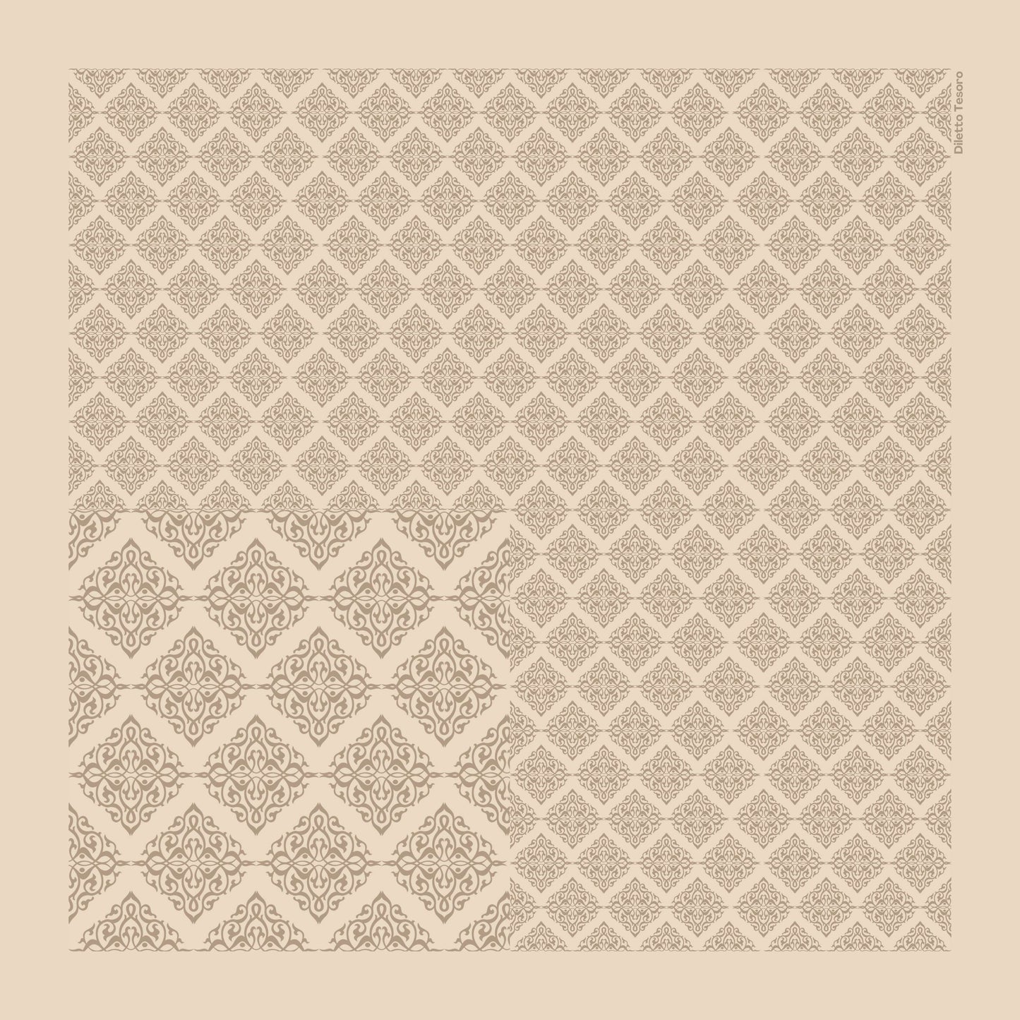 Victorian Scarf - neutrals (90x90cm)