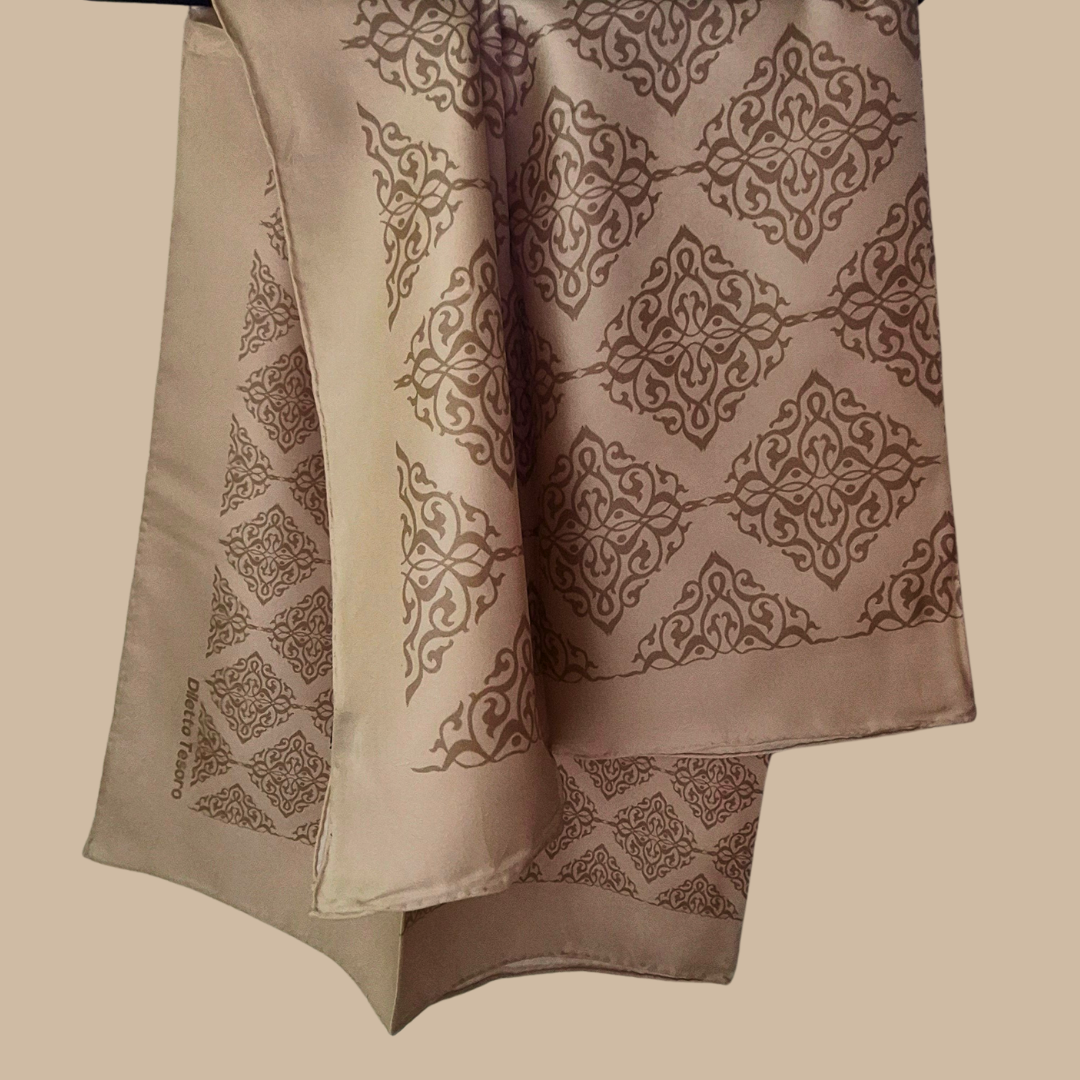 Victorian Scarf - neutrals (90x90cm)