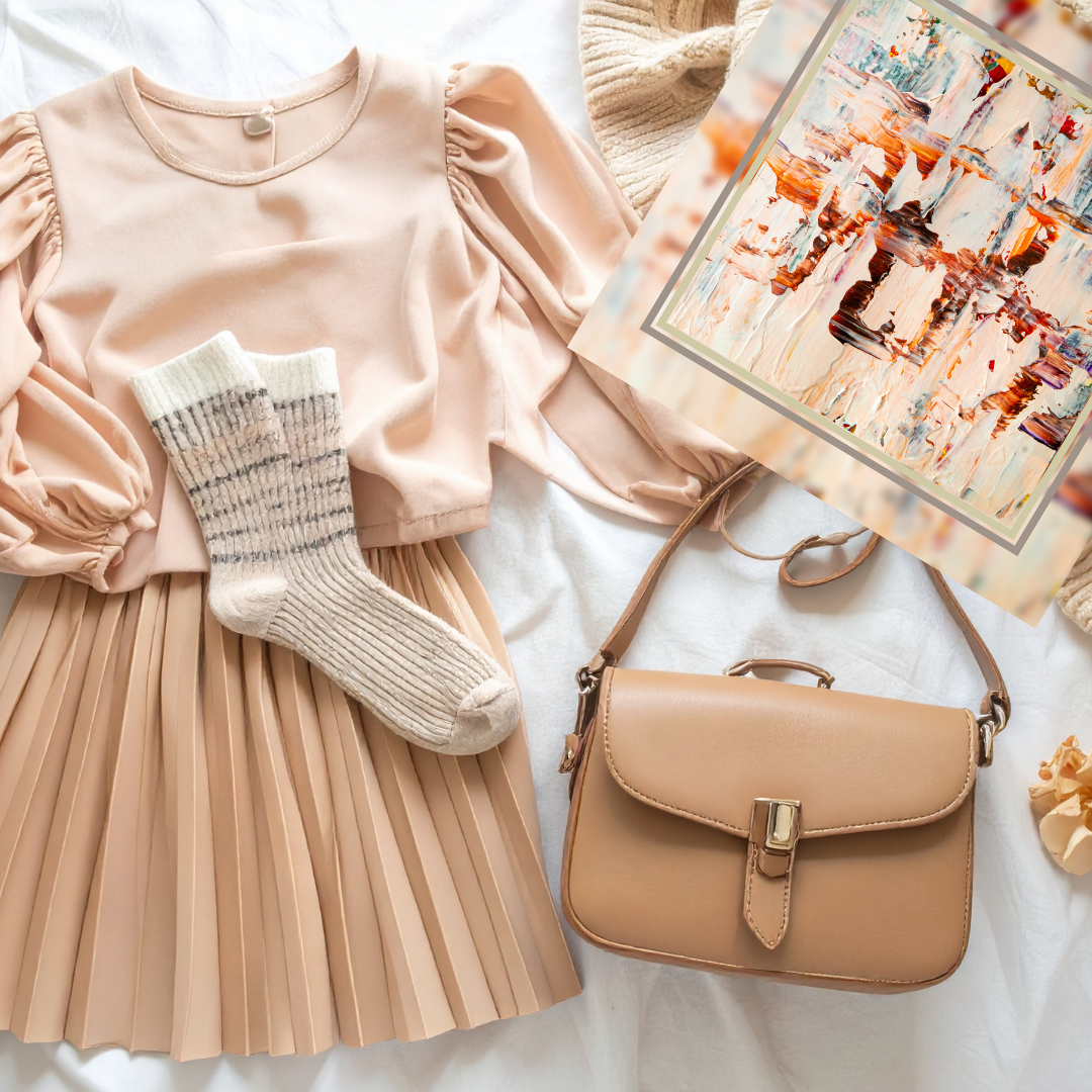 Arty - pastel shades (90x90cm)