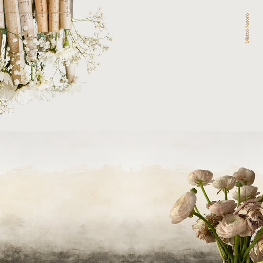 Antique Florals - soft textured look (90x90cm)