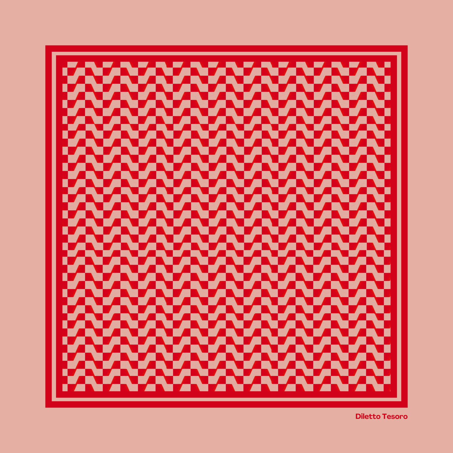 Geometric Pattern/Plain Scarf - Multiple Colourways (90x90cm)